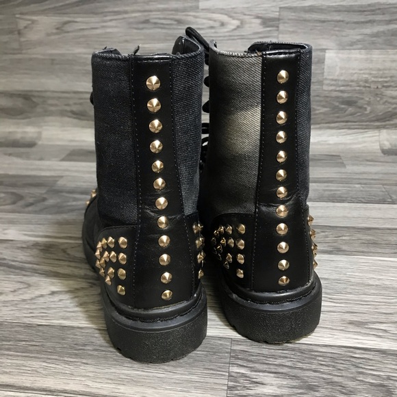Gia-Mia Black Combat Boots - Picture 5 of 7
